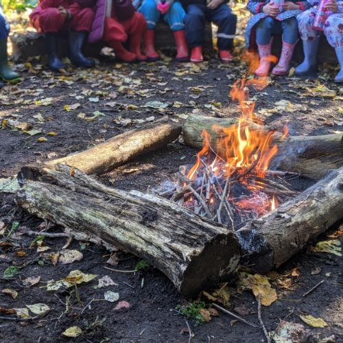 Owl class warming up around the fire
