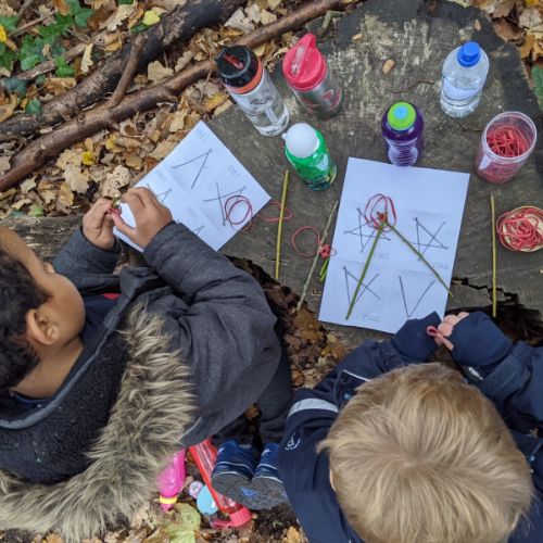 Making Christmas willow stars