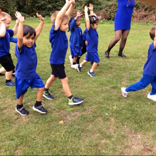 Stretching and walking